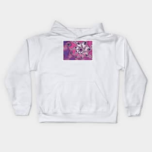 Pink and Purple Fractal Spiral Kids Hoodie